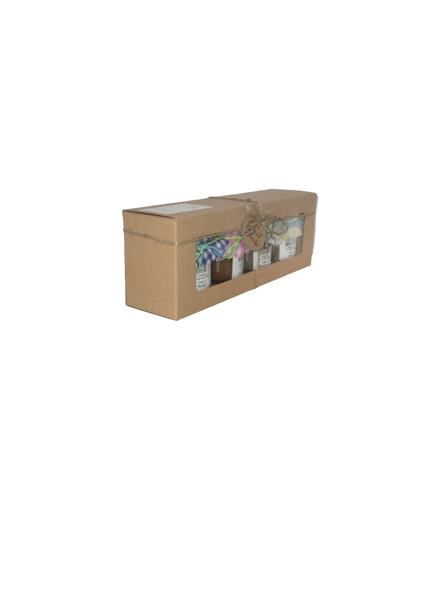 Caja de Regalo Del Palo Al Pote – Mermeladas Artesanales (Mango, Carambola, Guanabana, Guineo)