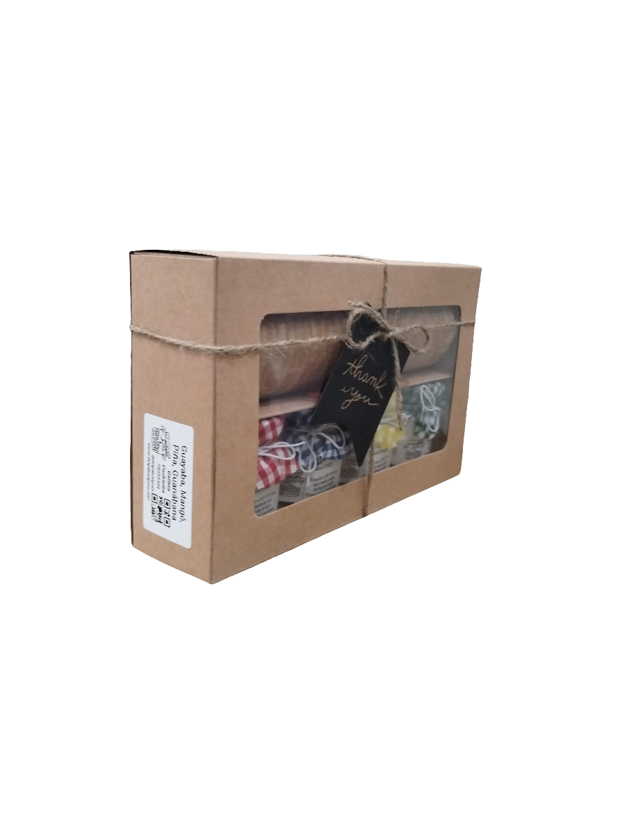 Guayaba, Mangó, Piña, Guanábana ~ Caja de Surtidos con galletas y cucharita