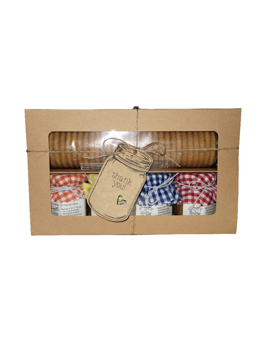 Papaya, Piña, Mangó, Guayaba ~ Caja de Surtidos con galletas y cuchara