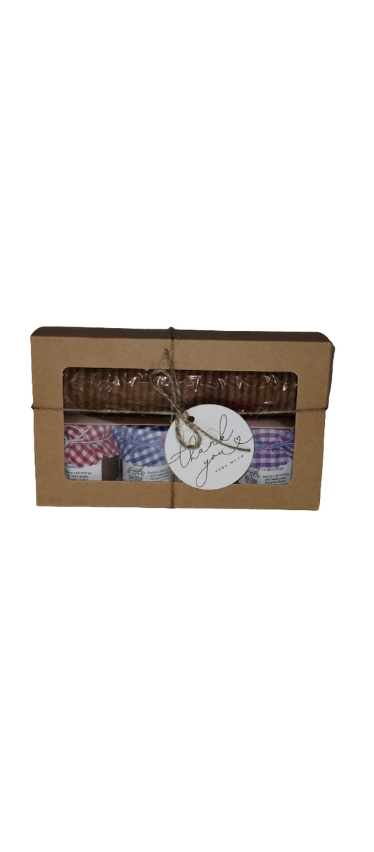 Guayaba, Mangó, Guineo, Melón de Agua - Caja de Regalo con Galletas