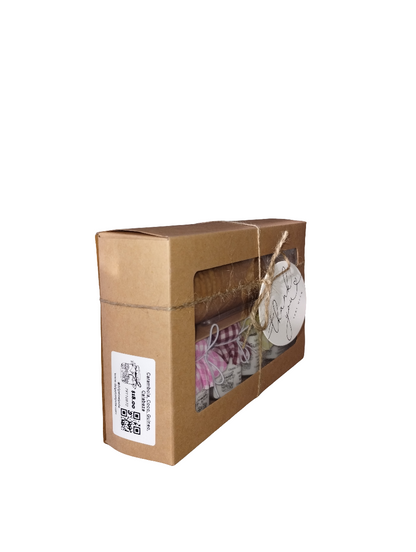 Carambola, Coco, Guineo, Calabaza - Caja de Regalo con Galletas