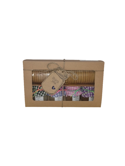 Guanábana, Mangó, Carambola, Acerola ~ Caja de Surtidos con galletas y cuchara