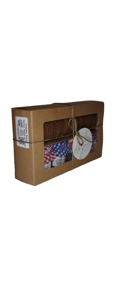 Guayaba, Mangó, Guineo, Melón de Agua - Caja de Regalo con Galletas