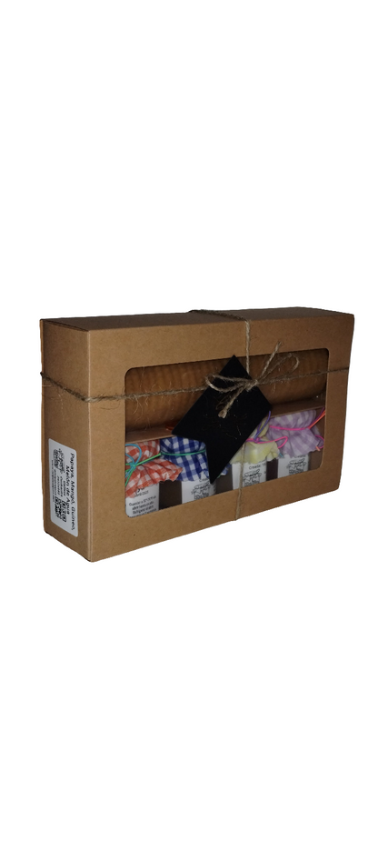 Papaya, Mangó, Guineo, Melón de Agua - Caja de Regalo con Galletas
