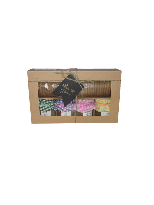 Guanábana, Mangó, Carambola, Piña ~ Caja de Surtidos con galletas y cuchara