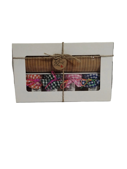Lechosa, Guanábana, Carambola, Mangó  ~ Caja de Regalo con Galletas