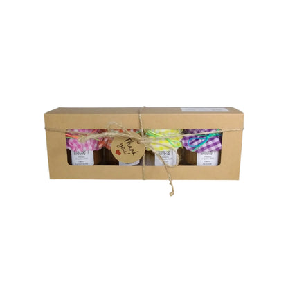 Caja de Regalo Del Palo Al Pote – Mermeladas Artesanales (Carambola, Papaya, Piña, Acerola)