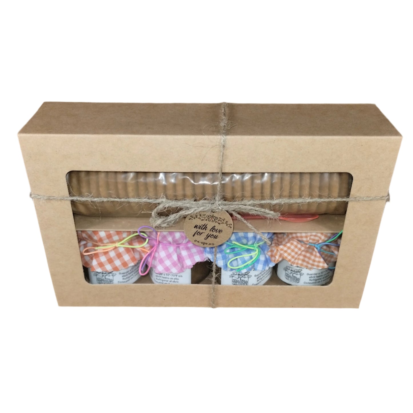 Papaya, Carambola, Mangó, Calabaza - Caja de Surtido de Mermeladas con Galletas y Cuchara