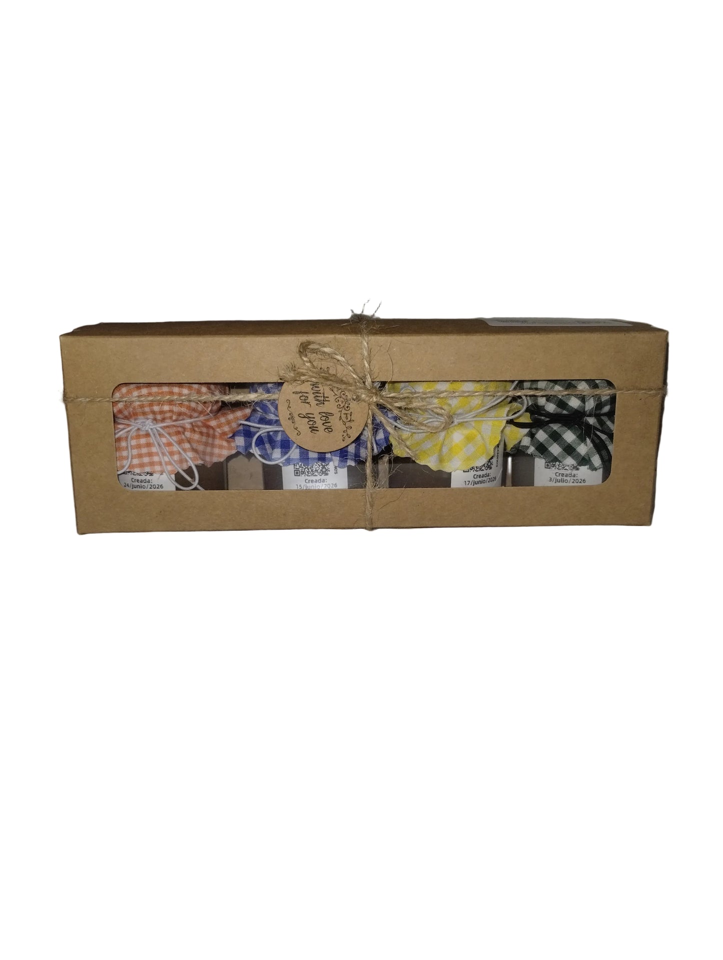 Caja de Regalo Del Palo Al Pote – Mermeladas Artesanales (Calabaza, Mango, Guineo, Guanábana)