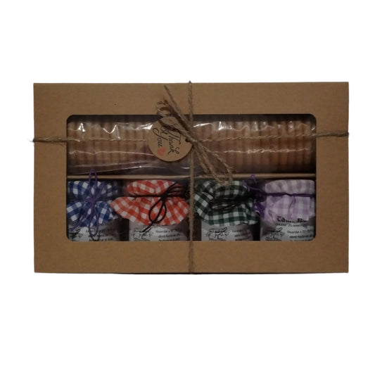 (Mangó, Papaya, Guanábana, Calabaza ) Caja de Regalo con Galletas